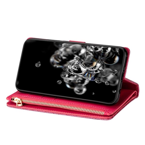For Samsung Galaxy S25+ Etui Stjernehimmel Gravert Lommebokdeksel Pink