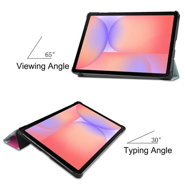 För Samsung Galaxy Tab S10 Lite / S10 FE / S9 FE Fodral med Mönster och Stativ - Pony multifärg