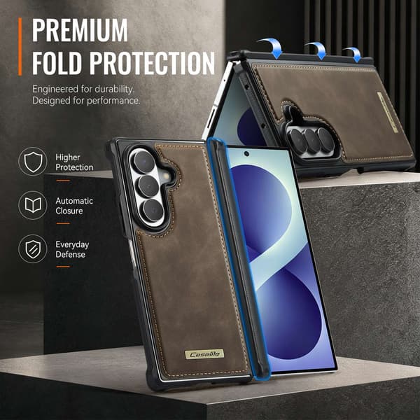 CASEME Magnetisk telefondeksel til Samsung Galaxy Z Fold8 Ultra Brown