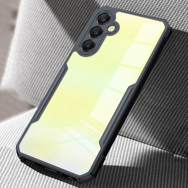 XUNDD Bakdeksel for Samsung Galaxy A25 Akryl+TPU Telefonveske Black