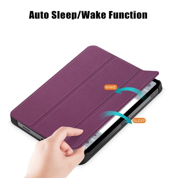 Tri-fold Stativveske for iPad 10.9 (2022) Tablettdeksel - Lilla Purple