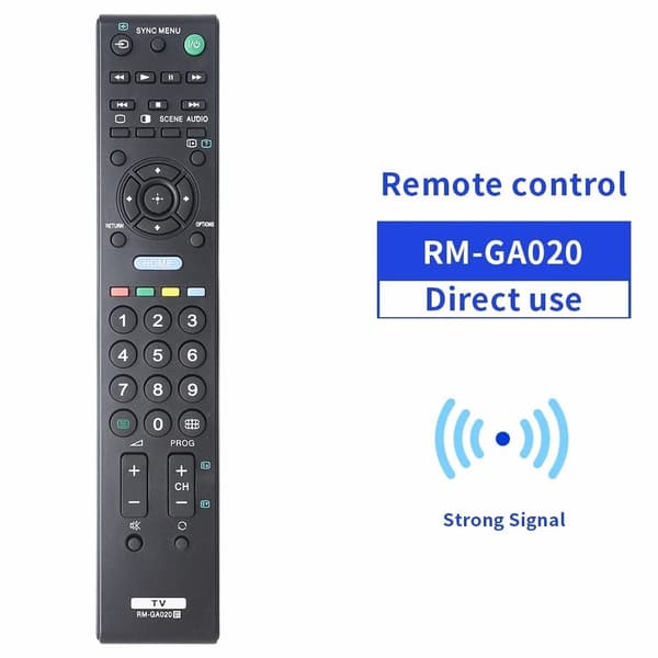 Fjernkontrollerstatning for RM-GA020 For Sony TV Black