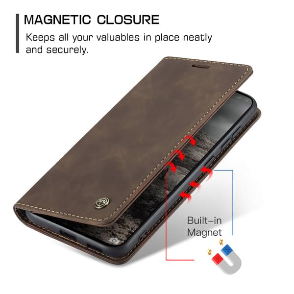 CASEME Til Xiaomi 17T Lommebokdeksel Brown