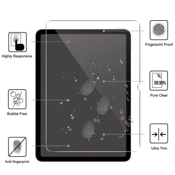 Karkaistun lasin näyttökalvo iPad Air 11 (2024) Transparent