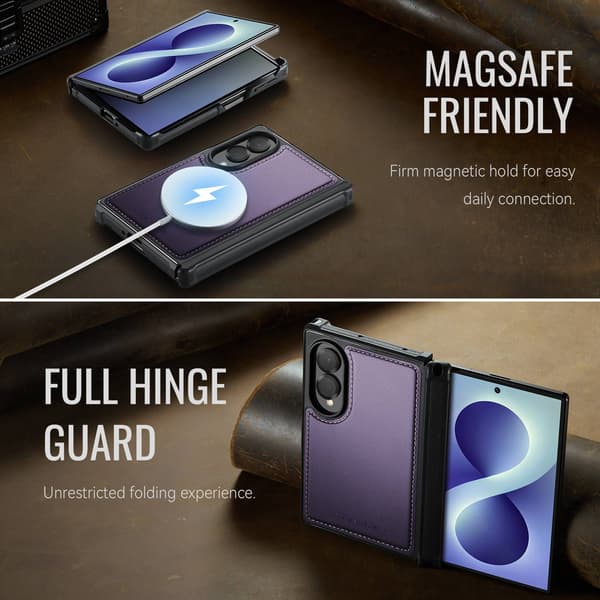CASEME Magnetisk telefondeksel til Samsung Galaxy Z Fold8 Purple