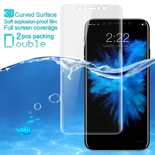 IMAK Skærmbeskyttere til iPhone X/XS - Soft Hydrogel 2 - pack Transparent
