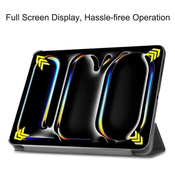 Til iPad Pro 11 (2024) Etui Tre - fold Stativ Tablet Cover - Sort Black