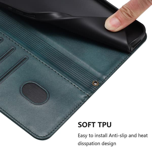 Til Motorola Edge 60 Pro 5G Etui Pung Stand Retrostruktur Green