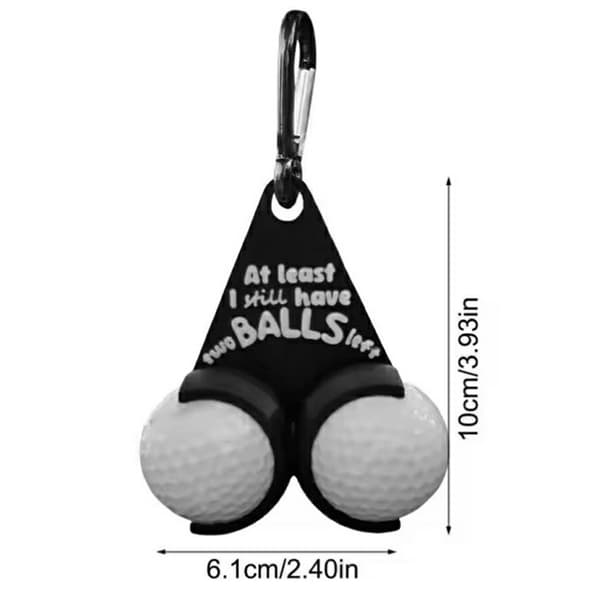 Golfbollshållare Roliga bokstäver Dubbla golfbollar Golfpresent - Stil A Svart