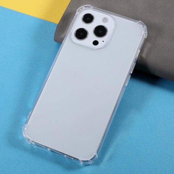 iPhone 13 Pro Max Pehmeä TPU- phone case cover , paranneltu neljä kulmaa Transparent