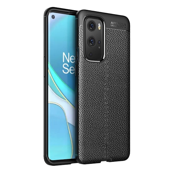 Litchi Skin Soft TPU Case for OnePlus 9 Pro - Black Black