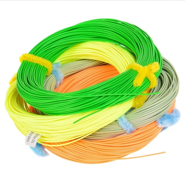 LEO 30m / 100ft Vektfrem Flyfiskesnøre Nylonkjerne Fly Line - WF-8F Green