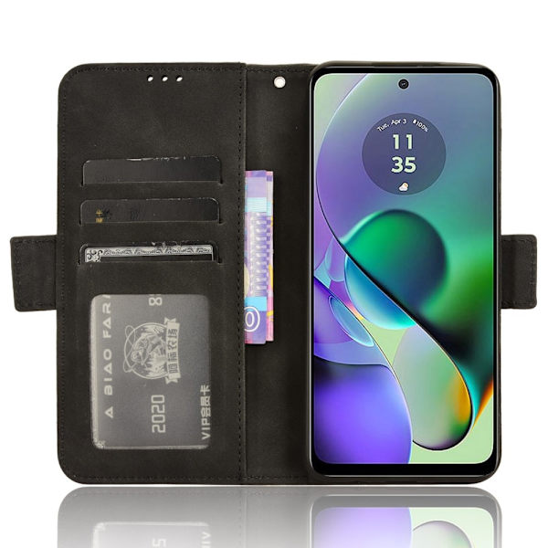 Motorola Moto G54 5G Plånboksfodral med korthållare  - Svart Svart