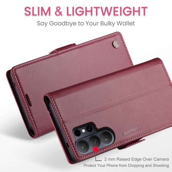 CASEME Plånboksfodral Samsung Galaxy S26 Ultra - Röd röd