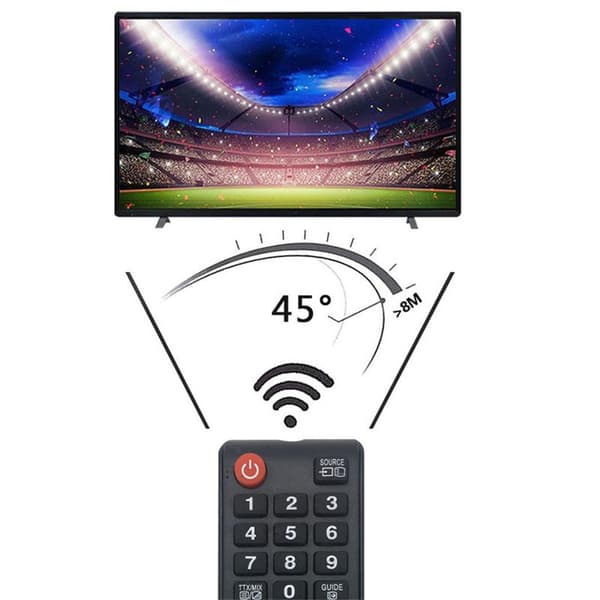 TV fjernkontroll Erstatning for AA59-00818A for Samsung TV Black