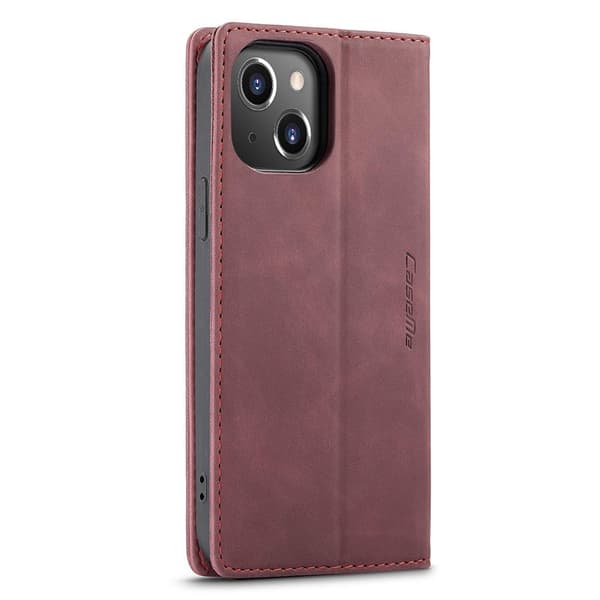 CASEME Retro tegnebog taske til iPhone 13 Pro - rød Red