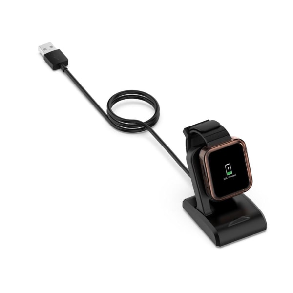 1M USB-ladekabel Dock Holder Stativ for Xiaomi Mi Watch Black