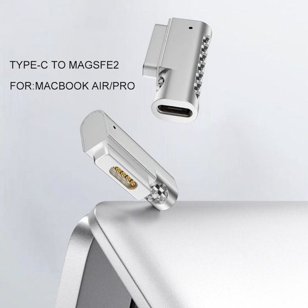 Kompatibel med MagSafe 2 til USB - C til MacBook Pro Air Converter Silver