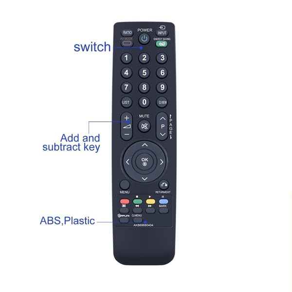 TV fjernkontroll Erstatning for AKB69680404 For LG TV Black