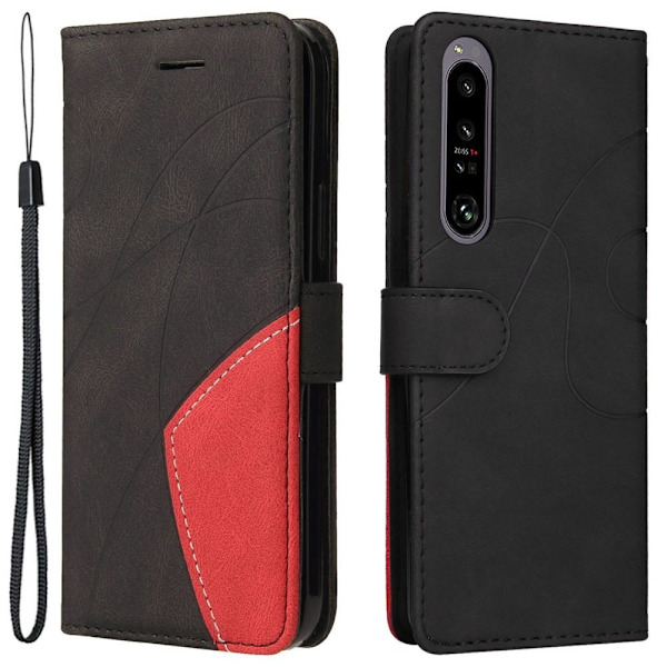 Til Sony Xperia 1 IV 5G KT-serie-1 dobbeltfarve Black