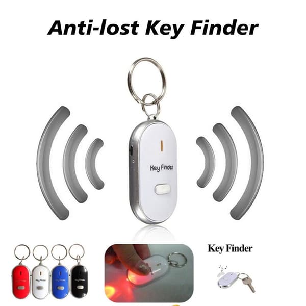 Nøglefinder Anti-Mist Nøglering Tracker Letvægts Genstandsfinder - Sort Black one size