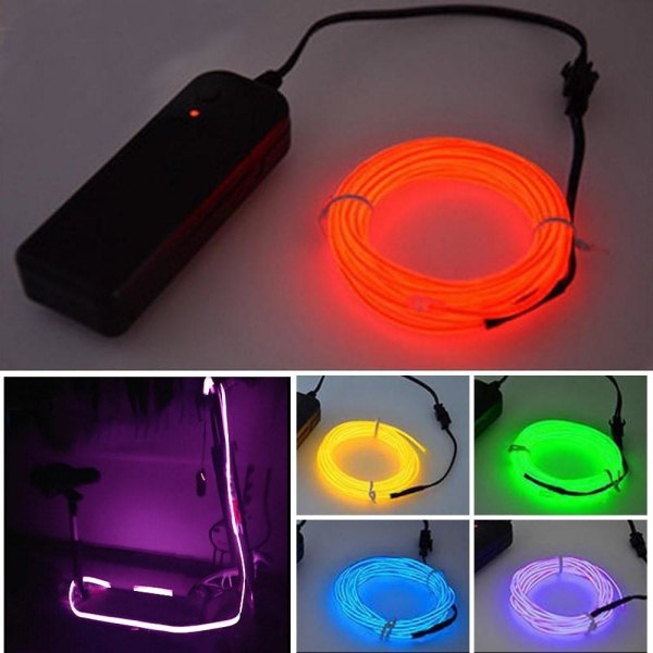 LED Strip för scooter bil motorcykel etc 3 ljuslägen - Röd Röd