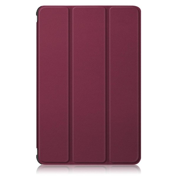 Kolmen taittotelineen älykotelo Samsung Galaxy Tab S7 FE/Tab S7 Wine red