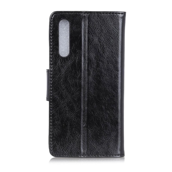 Sony Xperia 10 II Textured Split Wallet Case - Sort Black