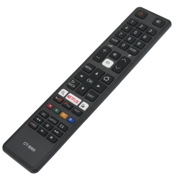 CT-8069 TV fjärrkontroll Ersättning för Toshiba Smart TV Svart