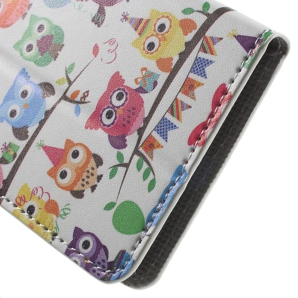 Microsoft Lumia 650 Lompakkokotelo - Various Owls Black