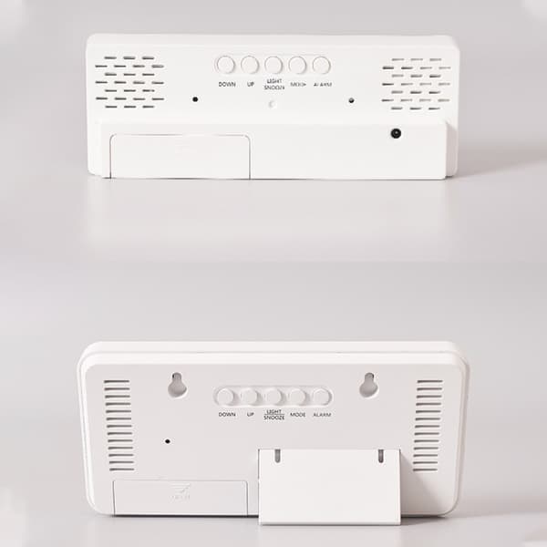 LED-ur Elektronisk digitalt vækkeur Farverig 12/24H - Style D Grey