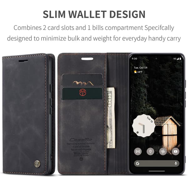 CASEME Til Google Pixel 10 Pro XL Etui Stativ Telefon Cover Black
