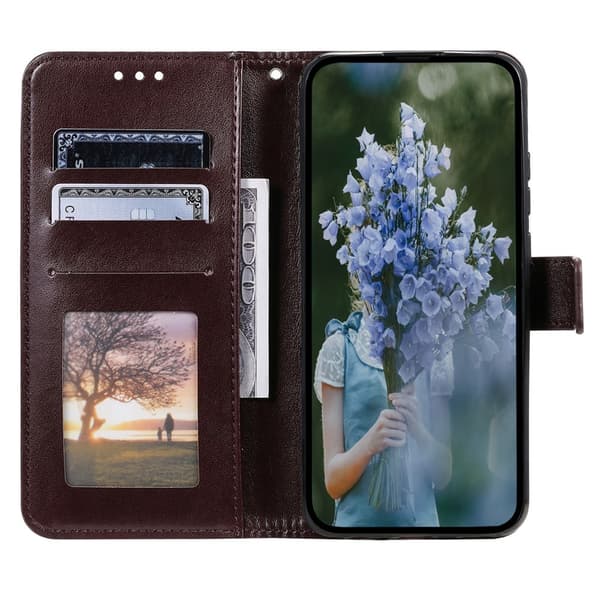 Til Xiaomi Redmi 15C Stand Cover Totem Tegnebogsetui Brown