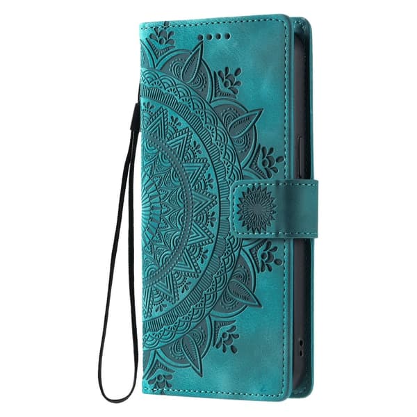 Til Samsung Galaxy A26 tegnebogscover Cover Shell Mandala Blomstermønster Green