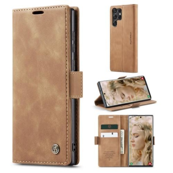CASEME Retro Pung Taske til Samsung Galaxy S23 Ultra - Brun Brown