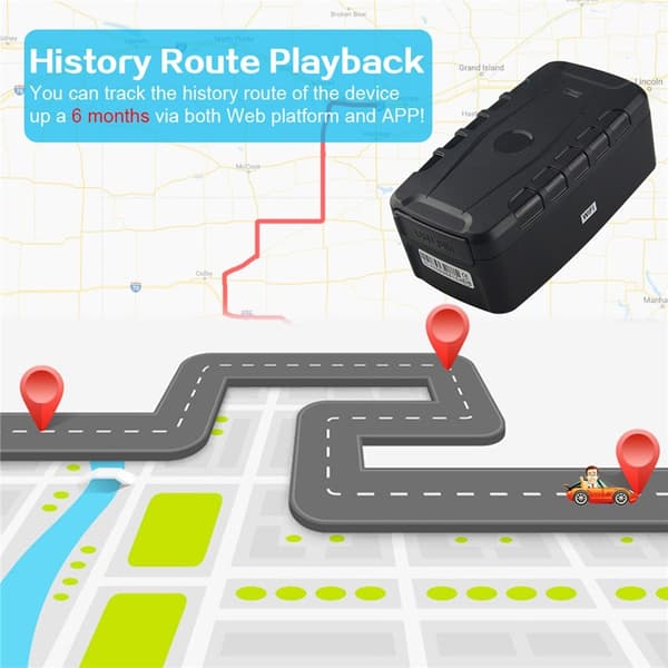 TKSTAR GPS-tracker Magnet realtidspositionering vagnparksstyrning larmfunktioner Svart
