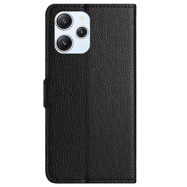 Til Xiaomi Redmi 12 Wallet Case Telefon Case Cover Stand Black