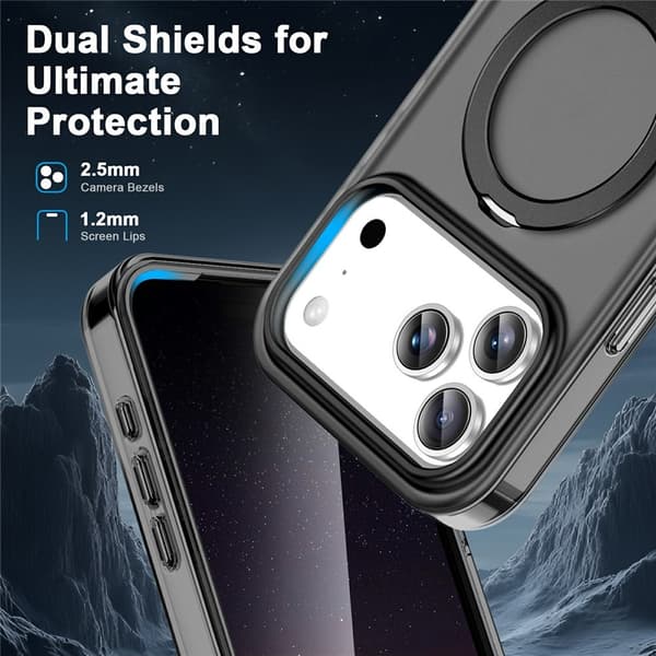Telefoncover med skærmbeskyttelse til iPhone 18 Pro Max / 17 Pro Max Black