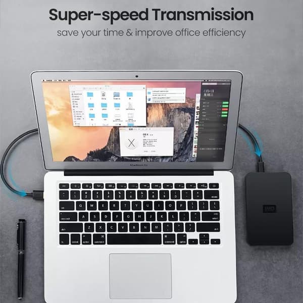 1m USB - A Hane till 5Pin Mini - USB Hane Dataöverföring Laddning Svart