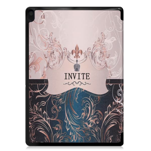 Pattern Printing Tri - fold Stand Kansi Lenovo Tab E10 - English Characters Multicolor