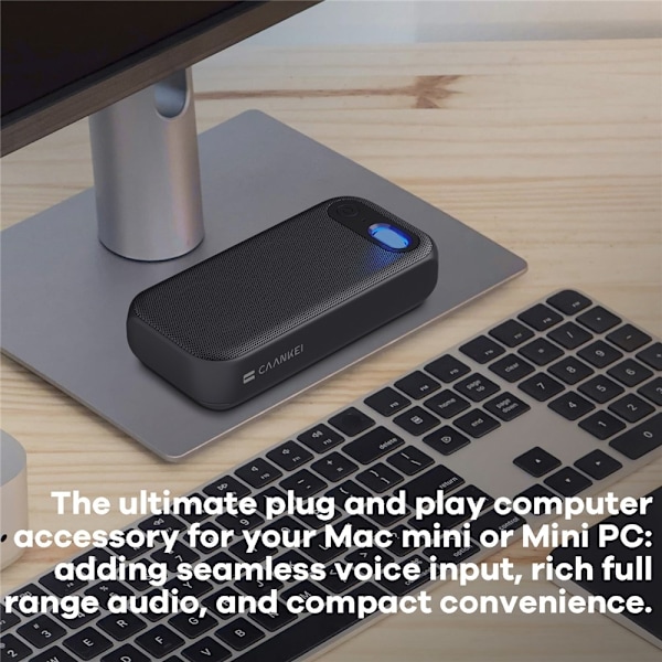Konferencehøjttaler RGB-lys USB-C kablet computerhøjttaler med mikrofon Black