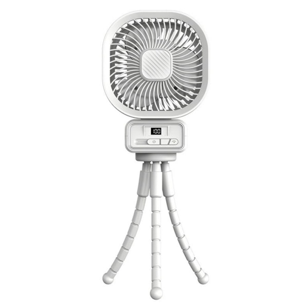 6" fan køleventilator + stativ til camping barnevogn White