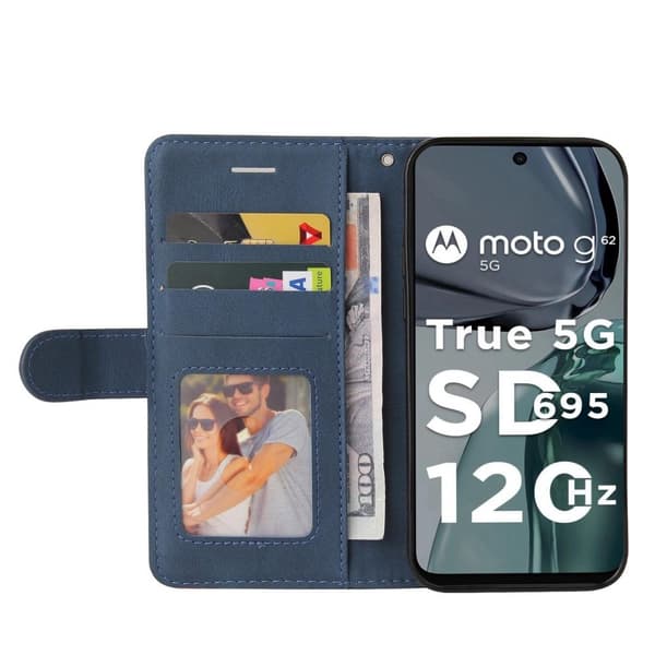 KT Plånboksfodral till Motorola Moto G62 - Blå Blå