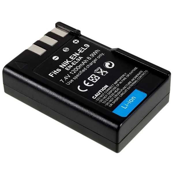 EN-EL9 Li-ion-batteri til Nikon D40/D40X/D3000/D5000/D60 osv Black
