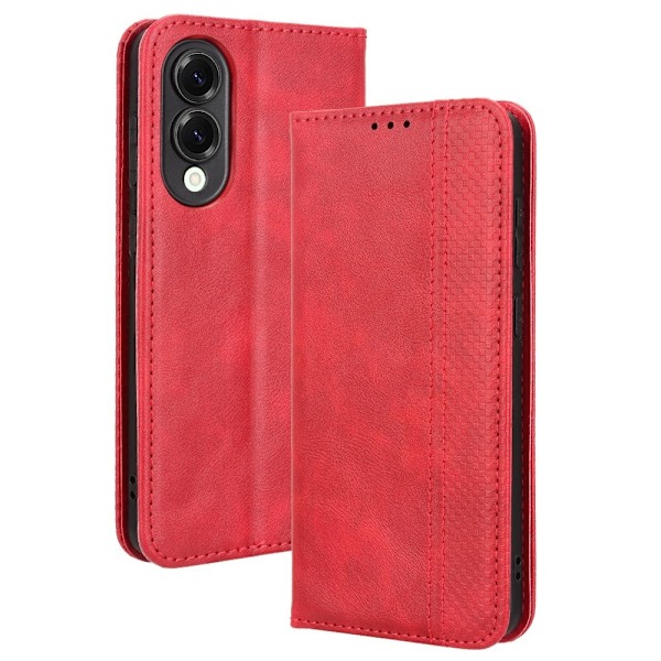 Til Samsung Galaxy S25 Edge Stand Phone Case Fuld Protection Pung Cover Red