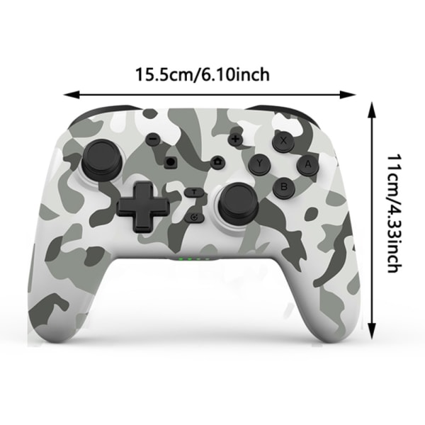 Kompatibel med Nintendo Switch Bluetooth Controller Gamepad Turbo Funktion White