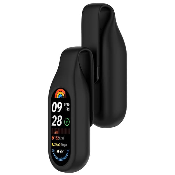 Xiaomi Smart Band 10/9/8 -koteloon, älykellolle, silikonisuojus, pidike - Musta Black