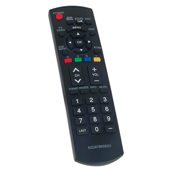 Fjernkontrollerstatning for N2QAYB000221 For Panasonic TV Black