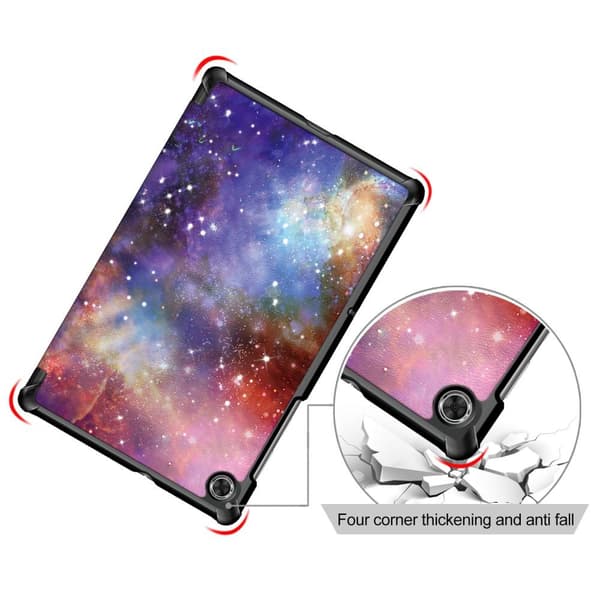 Trifoldet stativetui til Lenovo Tab M10 FHD Plus - Galaxy Multicolor