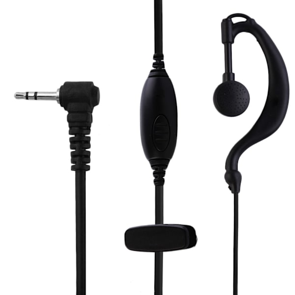 2,5 mm Headset Ørepropp Toveis Radio Walkie Talkie Black